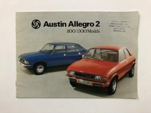 AUSTIN: A 1976 Austin Allegro 2 1100/1300 Models sales brochure
