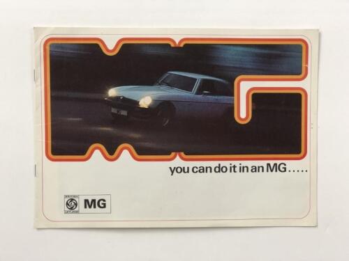 MG: A 1975 MG model range colour sales brochure. Midget Mk.III, MGB, MGB GT & V8 model information