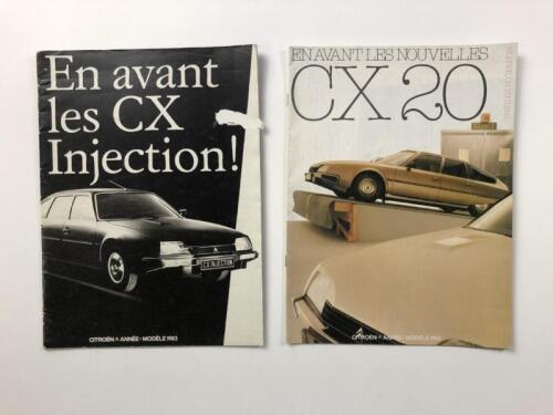 CITROEN: Two 1980's Citroen CX sales brochures