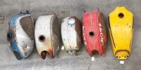 FUEL TANKS: A group of five Japanese make fuel tanks