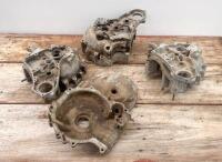 BSA: A group of four BSA crank case pieces