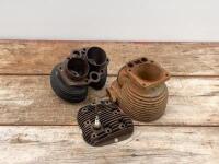 TRIUMPH: A group of three Triumph engine parts