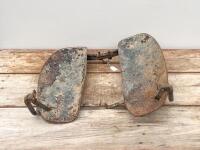 BSA: A BSA leg shields assembly, possibly circa 1950s