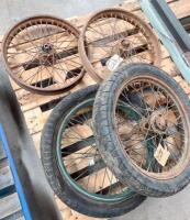 SIDECAR WHEELS: A group of four sidecar wheels - 2