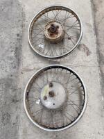 MATCHLESS: An AJS/Matchless late 1950s front & rear wheel&nbsp;