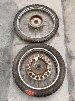 JAWA: A Jawa&nbsp;front & rear wheel thought to suit a scrambler style model