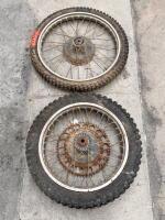 JAWA: A Jawa&nbsp;front & rear wheel thought to suit a scrambler style model - 2
