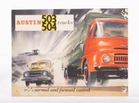 AUSTIN: A 1959 Austin 503 & 504 Trucks eight page sales brochure