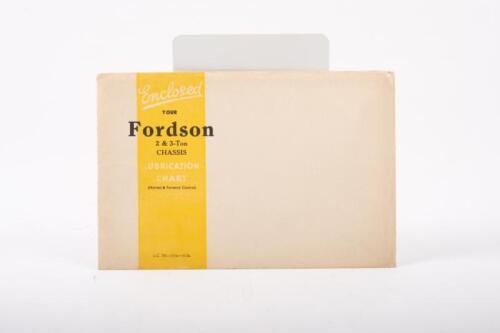 227A · FORDSON: A circa 1930s Fordson 2 & 3 Ton Chassis Castrol Lubrication (Normal & Forward Control) chart