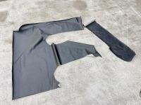 EVERFLEX: A partial roll of black Everflex style hood material. [Location: Sydney]