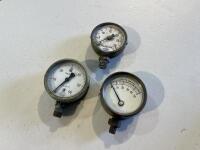 GAUGES: A quantity of 3 pressure gauges. [Location: Sydney]