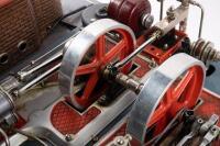 A Wilesco&nbsp;Model D-32 model steam engine, comprising of a horizontal boiler, powering a twin cylinder steam engine&nbsp; - 4