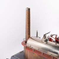 A Wilesco&nbsp;Model D-32 model steam engine, comprising of a horizontal boiler, powering a twin cylinder steam engine&nbsp; - 5