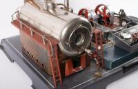 A Wilesco&nbsp;Model D-32 model steam engine, comprising of a horizontal boiler, powering a twin cylinder steam engine&nbsp; - 6