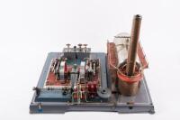 A Wilesco&nbsp;Model D-32 model steam engine, comprising of a horizontal boiler, powering a twin cylinder steam engine&nbsp; - 7
