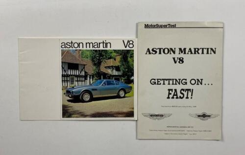 ASTON MARTIN V8: Two Aston Martin sales brochures
