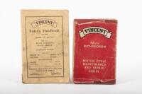 VINCENT: Two&nbsp;instructional books related to Vincent motorcycles