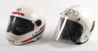 HELMETS: Two motorcycle helmets