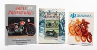 BRITISH MOTORCYCLES: Three hardcover books all related to British Motorcycles