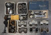 TRIUMPH: A group of assorted Triumph 1950s 650cc twin engine parts