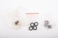 AJS: A group of AJS 7R valve rocker rollers new replacement parts, includes rollers, shafts & needle rollers