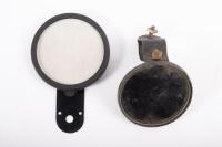 REGO DISC HOLDERS: Two classic/vintage bike registration disc holders