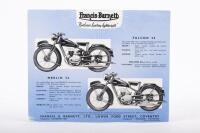 FRANCIS-BARNETT: A circa 1952 Francis-Barnett two page brochure covering the Merlin & Falcon&nbsp;models - 2