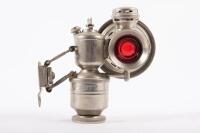 BIKE SIDE LAMP: A circa 1920s Powell & Hamner Birmingham Duoplex bike acetylene&nbsp;powered side lamp - 2