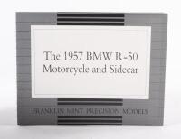 BMW: A Franklin Mint 1:10 scale 1957 BMW R-50 motorcycle & sidecar model, comes with an information sheet - 2