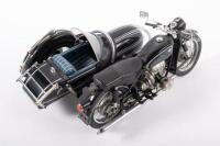 BMW: A Franklin Mint 1:10 scale 1957 BMW R-50 motorcycle & sidecar model, comes with an information sheet - 4