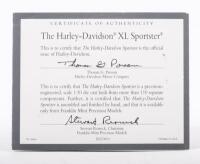 HARLEY-DAVIDSON: A Franklin Mint 1957 1:10 scale Harley-Davidson XL Sportster, comes with COA - 4
