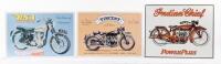 MOTORCYCLE SIGNS: Three modern metal tin motorcycle signs