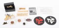 BADGES: A group of assorted motorcycle badges and other small novelty items