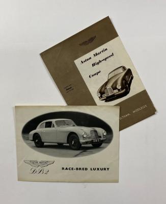 ASTON MARTIN: An original 1952 Aston Martin DB2 sales brochure and Autocar review