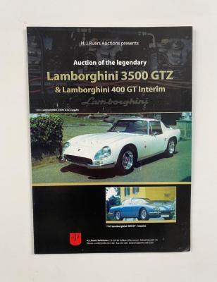 LAMBORGHINI: A 2002 H.J.Ruers Auctions 'Lamborghini 3500 GTZ & Lamborghini 400 GT Interim' auction sales brochure