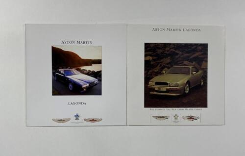 ASTON MARTIN: Two large format Aston Martin sales brochures. Lagonda and Virage brochures