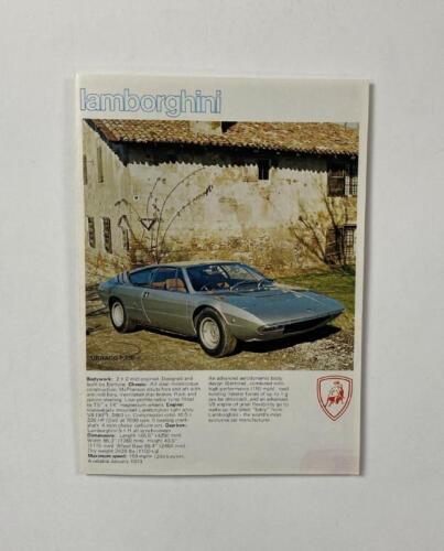 LAMBORGHINI: A single sheet, double-sided Lamborghini model range sales brochure as produced by Lamborghini (G.B.)