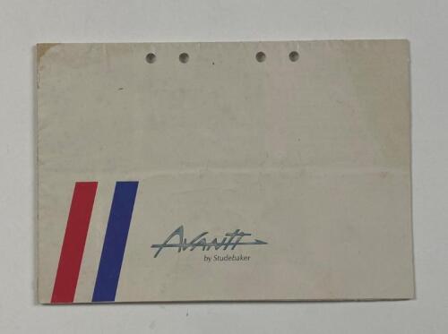 AVANTI: A 1962 fold-out Avanti sales brochure