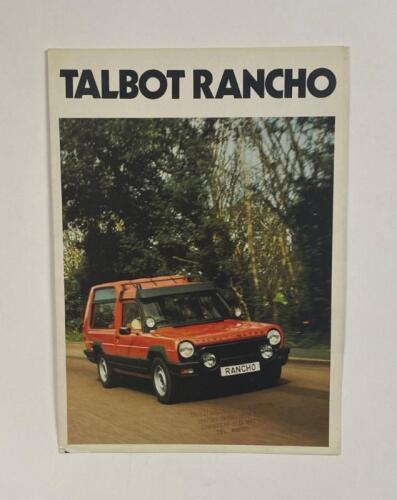 TALBOT: A 1980 Talbot Matra Rancho sales brochure