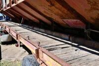Circa 1970 29ft Single Axle Flatbed Trailer with Grain Bin. - 3