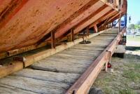 Circa 1970 29ft Single Axle Flatbed Trailer with Grain Bin. - 4