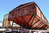 Circa 1970 29ft Single Axle Flatbed Trailer with Grain Bin. - 7