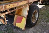 Circa 1970 29ft Single Axle Flatbed Trailer with Grain Bin. - 10