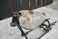 c.1948&nbsp;Douglas T35&nbsp;Frame #T35/S2014, with fuel tank and oil tank of unknown provenance. [Location: Sydney] - 6