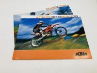 KTM: A pair of sales brochures covering the 2003 Enduro EXC and 2003 Motocross 525SX Racing [Location: Sydney]