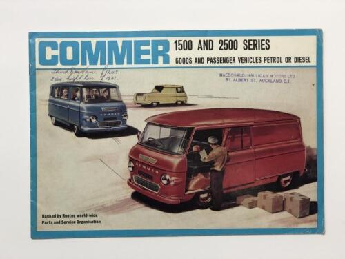 COMMER: A Commer 1500 and 2500 Series Goods and Passenger Vehicles Petrol or Diesel colour sales brochure