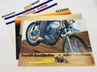 HONDA: A collection of five sales brochures covering dirt & motocross bikes including the XL-250, MT125/250, CL250SC, XL185SB & CT200 Auto [Location: Sydney]