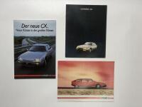 CITROEN CX: Three Citroen CX colour sales brochures