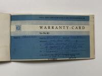 NSU: A late 1960's NSU R080 Customer Service Voucher Booklet - 5