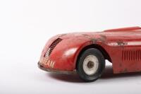 SUNBEAM: A rare large Kingsbury 1927 Sunbeam land speed record clockwork driven tin toy, 47cm long - 2